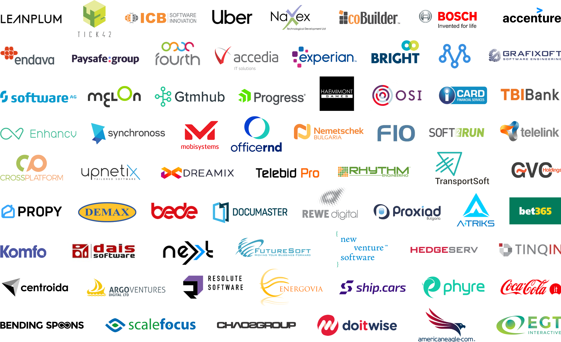 Image with logos of the partners of Telerik Academy